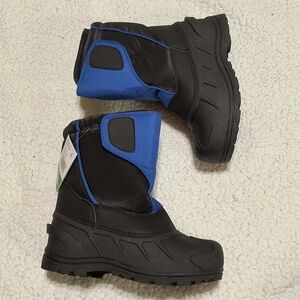 NWT Blue/Black Youth Itasca Snow Cat Winter Boots Size 5